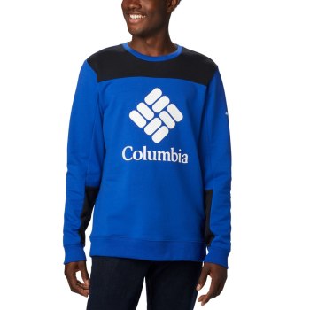 Pánské Mikiny Columbia Lodge Colorblock Crew Tmavě Blankyt KGNYXU063